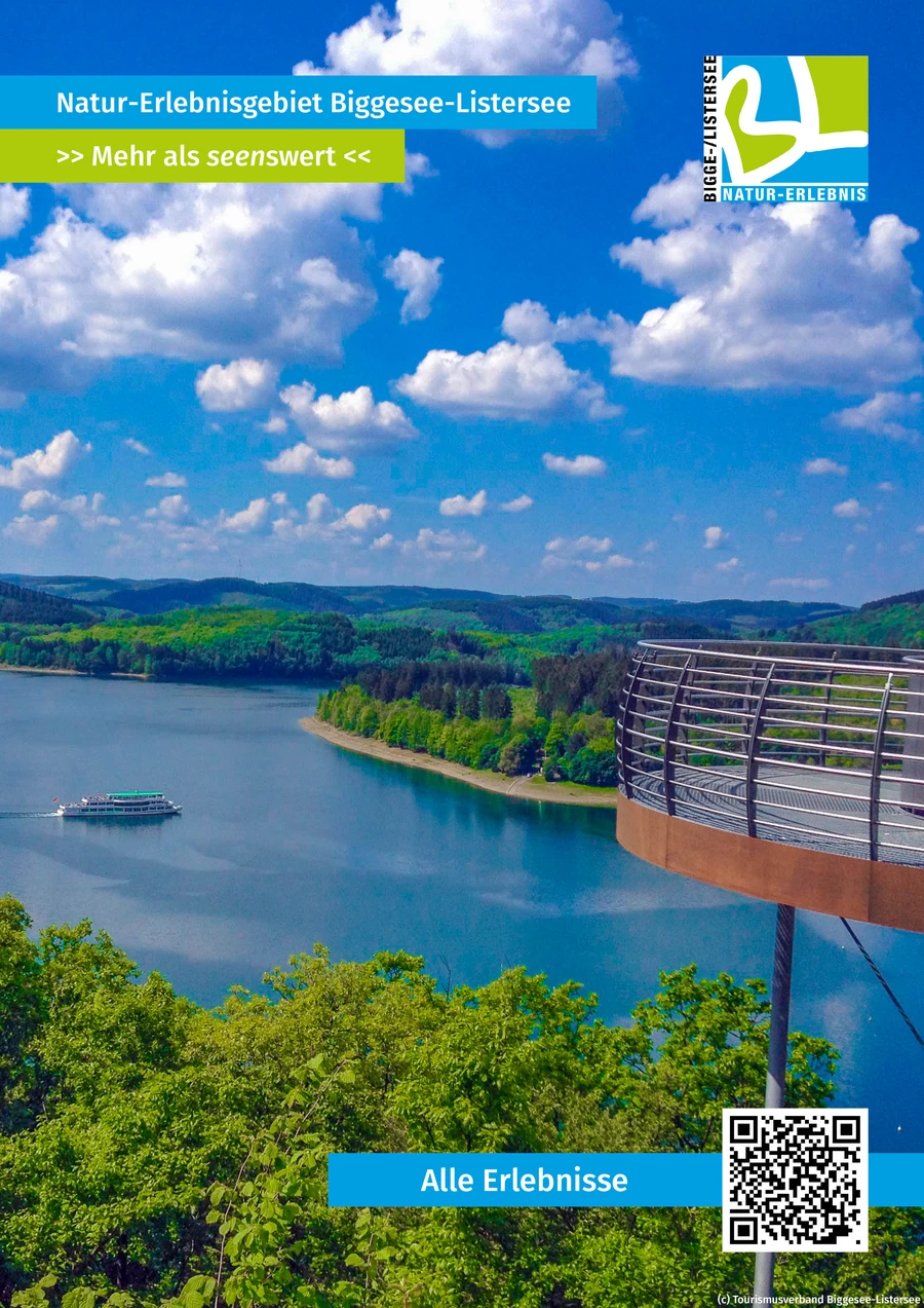 Plakat A4 BiggeBlick und Personenschifffahrt Biggesee